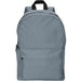 Byron 14" GRS Recycled City Laptop Backpack 16L - A grey laptop backpack with a front zip pocket and shoulder straps. It features branding on the front.