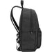 Byron 14" GRS Recycled City Laptop Backpack 16L - A black laptop backpack with adjustable straps, featuring a zippered main compartment and side pockets.