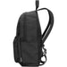 Byron 14" GRS Recycled City Laptop Backpack 16L - A black backpack with adjustable straps, featuring a zippered main compartment and side pockets. Branding is visible.