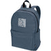 Byron 14" GRS Recycled City Laptop Backpack 16L - A grey backpack with adjustable straps, featuring a front pocket and a logo. Ideal for carrying laptops and daily essentials.