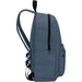 Byron 14" GRS Recycled City Laptop Backpack 16L - A grey backpack with a zip closure and side pockets, featuring adjustable straps and a simple, sleek design.