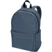 Byron 14" GRS Recycled City Laptop Backpack 16L - A grey laptop backpack with black straps and a front pocket, featuring a logo on the side.