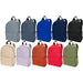 Byron 14" GRS Recycled City Laptop Backpack 16L - A collection of 10 laptop backpacks in grey, blue, navy, black, beige, lilac, orange, and green, each with a logo.