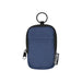 Byron Clip & Go GRS Recycled Small Pouch 0.2L - A small navy blue pouch with a keyring and zipper, made from recycled polyester, featuring a logo.