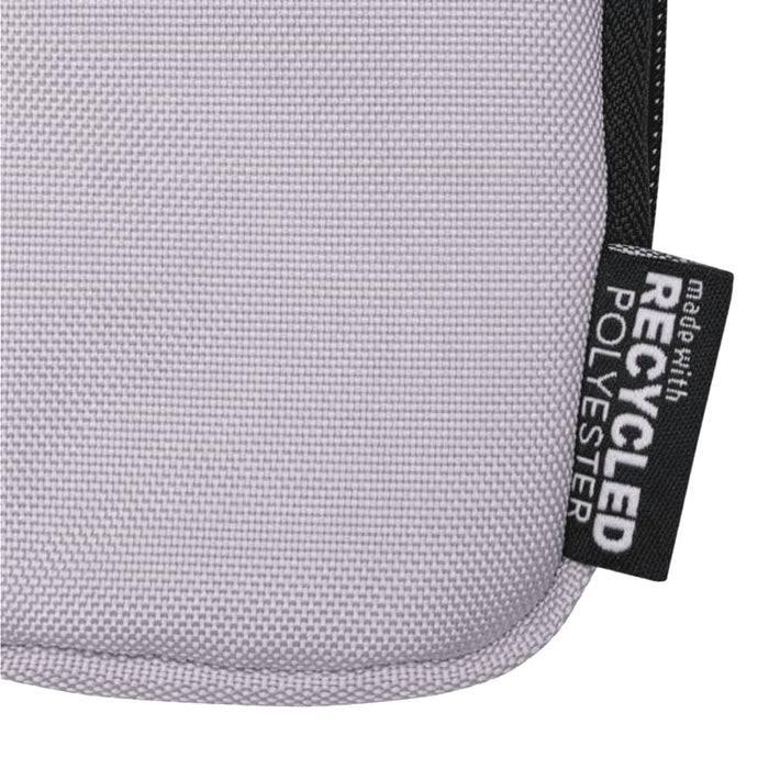 Byron Clip & Go GRS Recycled Small Pouch 0.2L - A small pouch in light grey made from recycled polyester, featuring a zip closure and branding.