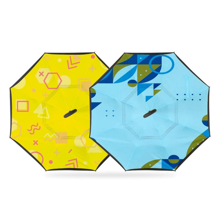 Full Colour Reversible Folding Umbrellas - Custom Promotional Product