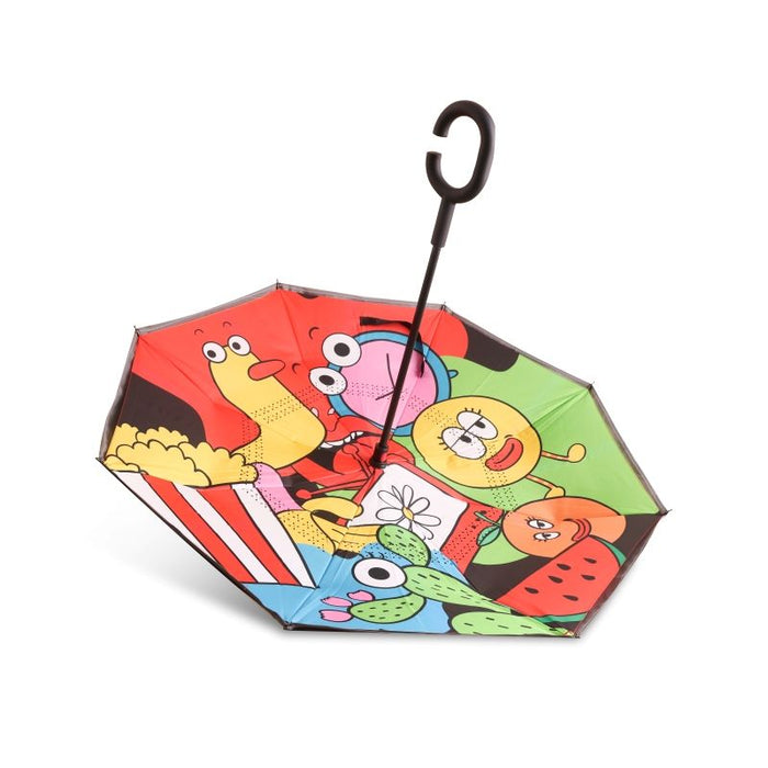 Full Colour Reversible Folding Umbrellas - Custom Promotional Product