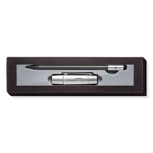 STAEDTLER The Pencil Set - A sleek pencil set in a black box, featuring a silver pencil and a silver pen with a stylish design.