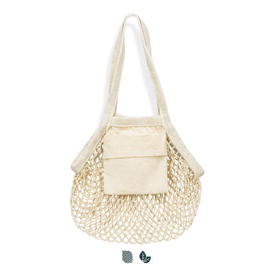 Cotton Mesh Foldaway Tote Bag - Small