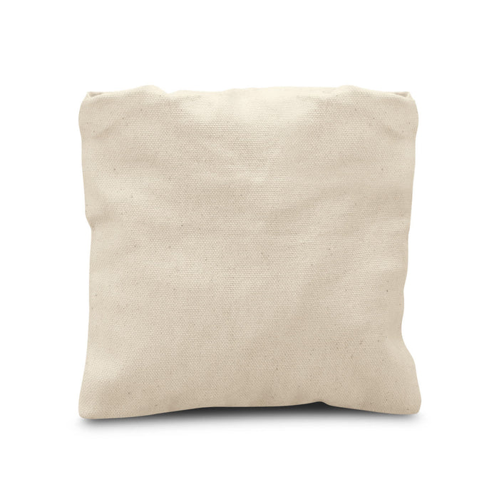 Cotton Mesh Foldaway Tote Bag - Small - A small, cream-coloured cotton mesh tote bag with a simple design and an attached logo.