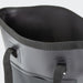 Frontier Bucket Bag - A black bucket bag with a smooth, rounded edge and side handles, featuring a sleek, minimalistic design.