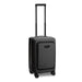 Kadi Carry-On Suitcase - Business - A black carry-on suitcase with a logo, featuring a retractable handle and wheels for easy transport.