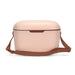 Daisy Cooler - A drink cooler in a soft pink colour with a brown strap, featuring a smooth, rounded design.