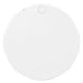 Glider slider makeup mirror - A round white makeup mirror with a small button on one side, featuring a simple and sleek design.