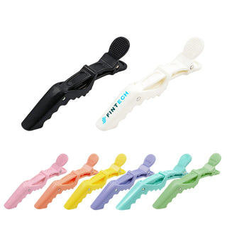 Anti-Slip Positioning Alligator Clip - An assortment of anti-slip positioning alligator clips in black, white, pink, peach, yellow, green, blue, and purple.