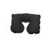 Inflatable travel Pillow - A black inflatable travel pillow with a U-shaped design for neck support. It features a smooth surface and rounded edges.