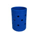 EVA Holes Stubby Holder - A drink bottle holder in vibrant blue, featuring multiple circular holes for ventilation. It has a simple, cylindrical design.