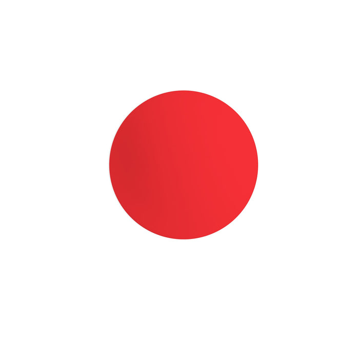 Lacrosse Ball - A red circle on a white background, featuring a simple design with no additional elements or text.