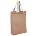 Enviro Shopper - A reusable grocery bag in a natural brown colour with white handles. The bag has a simple design and a fabric texture.