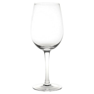 Single Wine Glass 430ml - A clear glass wine glass with a tall stem and bowl, designed to hold 430ml of liquid.