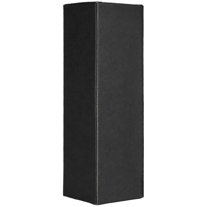 Champagne Flute - A tall, black cardboard box with a sleek, minimalist design. It has no visible branding or logos.