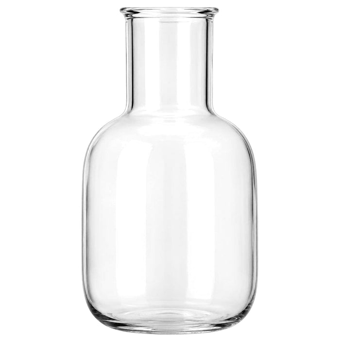 Amelie Glass Carafe & Cup Set 850ml - A glass carafe with a smooth, rounded shape, featuring a transparent finish. There is a branded logo on the surface.