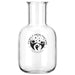 Amelie Glass Carafe & Cup Set 850ml - A glass carafe featuring a round body and a narrow neck, accompanied by a cup, both with a logo.