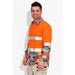Trademutt Men's Fractal Orange Day/Night Hi Vis Workshirt - Custom Promotional Product