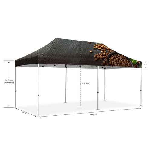 Printed Marquee 3x6m - Top & Frame - Custom Promotional Product