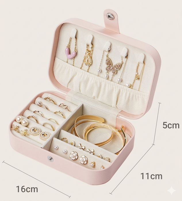 Portable Travel Jewellery Box Organiser Case