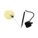 Counter Fixed Signature Pen E - A black signature pen with a spring chain, positioned next to a yellow notepad featuring handwritten notes.