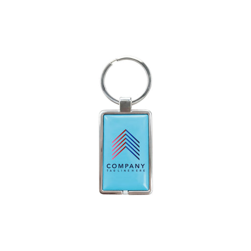 NFC Epoxy Square Tag with Metal Keyring - Custom Promotional Product