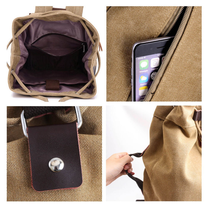 Canvas Bucket Backpack - Custom Promotional Product