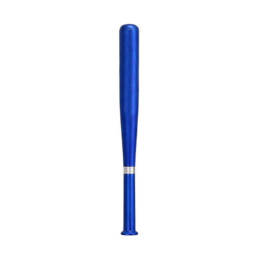 Plastic Baseball Bat Shape Pen - A blue plastic pen shaped like a baseball bat, featuring a silver striped detail near the end.