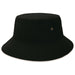 Sandwich Brim Bucket Hat - A black bucket hat with a wide brim and eyelet details, featuring a contrasting inner band.
