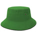 Sandwich Brim Bucket Hat - A green Sandwich Brim Bucket Hat featuring a simple design and a logo.