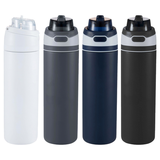 Elvin 900ml Recycled Stainless Flip Straw Bottle - Custom Promotional Product