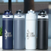 Elvin 900ml Recycled Stainless Flip Straw Bottle - Custom Promotional Product