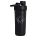 Forge Double Wall Shaker 750ml - A drink bottle in matte black with a secure screw-on lid and a logo on the side.