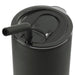 Lagom 470ml Tumbler w/ SS Straw - A drink bottle featuring a black exterior, a lid with a straw, and a sleek design. It has a logo on the surface.