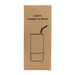 Lagom 470ml Tumbler w/ SS Straw - A drink bottle packaging featuring a tumbler design with a straw, in a neutral cardboard colour.