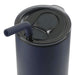 Lagom 470ml Tumbler w/ SS Straw - A drink bottle featuring a navy blue design, a lid with a straw, and a logo.