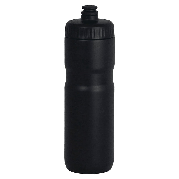 Sprint Sport Bottle 750ml - A drink bottle in matte black, featuring a screw-on lid and a logo on the side. Holds 750ml.