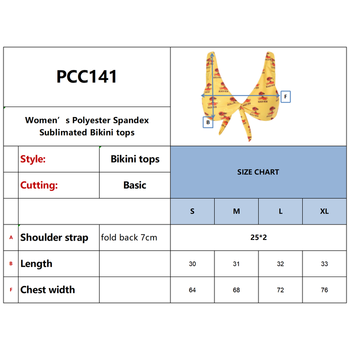 Women���s Polyester Spandex Sublimated Bikini top & bottom - Custom Promotional Product