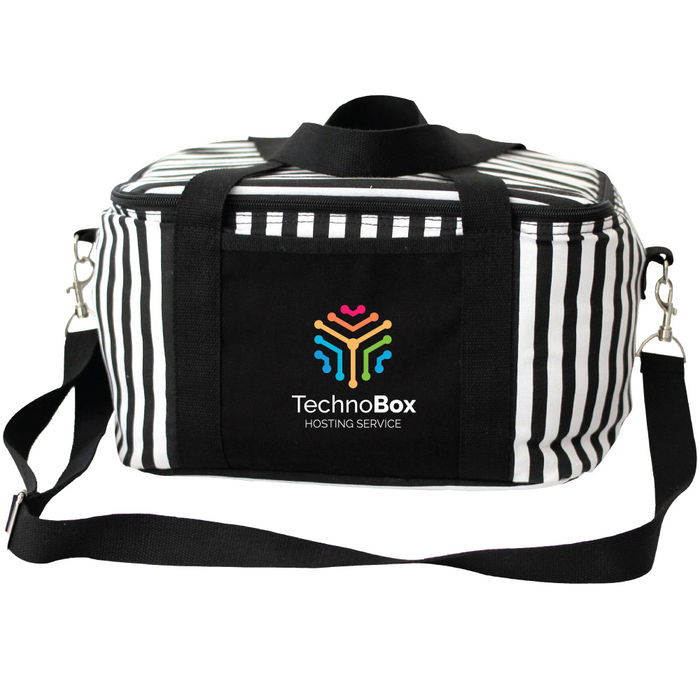 Striped Cotton Canvas Cooler 16L - Custom Promotional Product