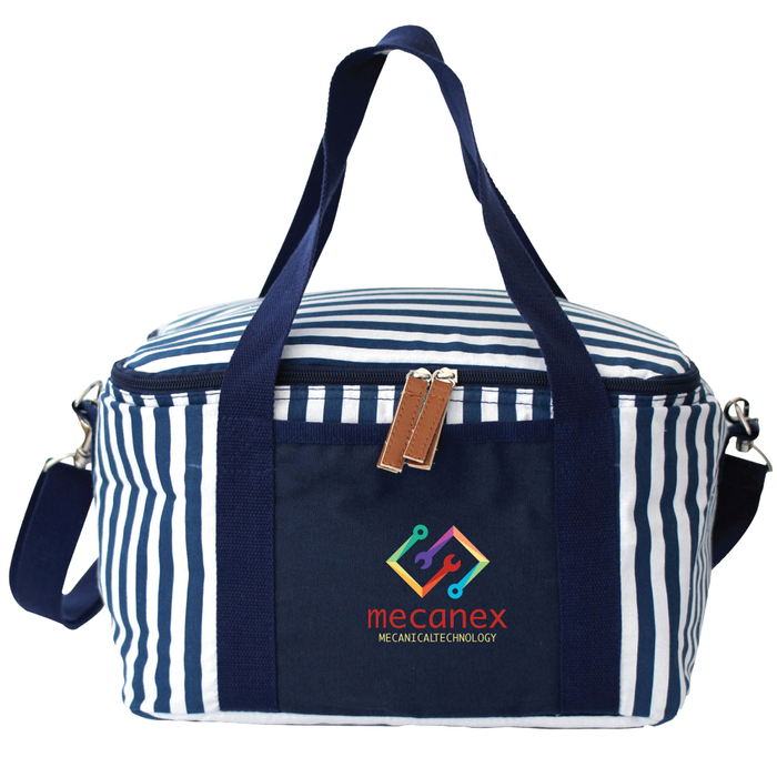 Striped Cotton Canvas Cooler 16L - Custom Promotional Product