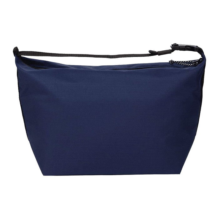 Caribou Drift Recycled 9 Can Lunch Cooler - A navy blue cooler bag featuring a single zipper and a shoulder strap, with a logo on the front.