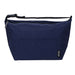 Caribou Drift Recycled 9 Can Lunch Cooler - A navy cooler bag with a zippered closure, adjustable strap, and an external pocket. It features a brand logo.