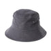 Leroy Cord Bucket Hat - A grey cord bucket hat with a wide brim and a logo tag. Suitable for casual wear.