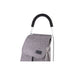 Sachi 'Urban' Aluminium Shopping Trolley - A grey fabric shopping trolley with a black handle and a flap cover, featuring a logo on the front.